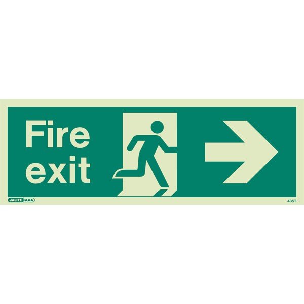 Fire exit right sign