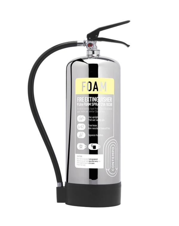 Contempo 9ltr AFFF Foam Stainless Steel Fire Extinguisher